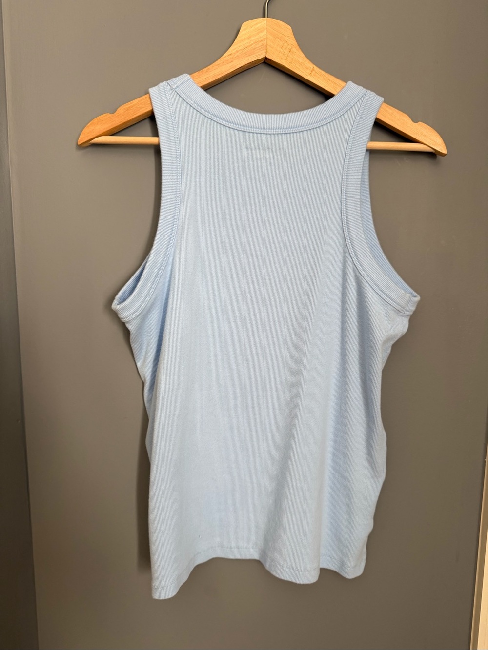 LOFT Pale Blue Ribbed Tank - Picture 2 of 3